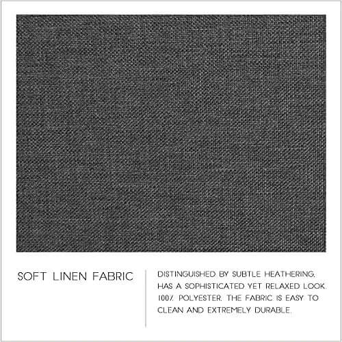 Einfach Upholstered Wingback Platform Bed Frame - Dark Grey Einfach