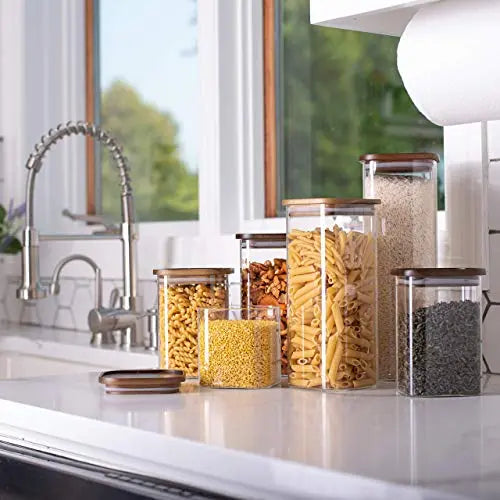Stackable Glass Spice Jars