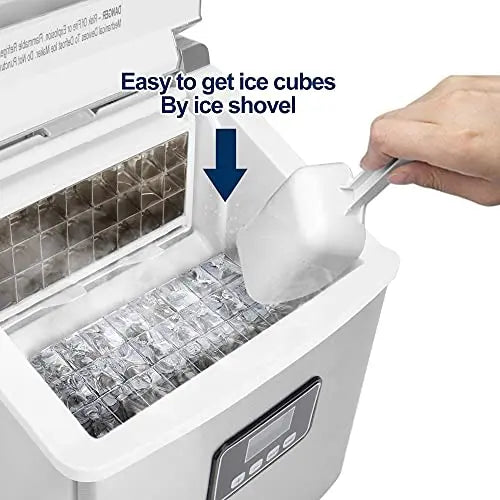 Euhomy Portable Compact Countertop Auto Self-Cleaning Ice Maker Machine - Silver E EUHOMY