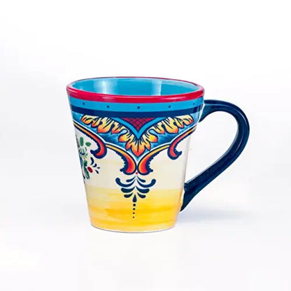 Euro Ceramica Zanzibar Dinnerware 16-Piece Set Serves 4, Spanish Floral Design - Multicolor Euro Ceramica