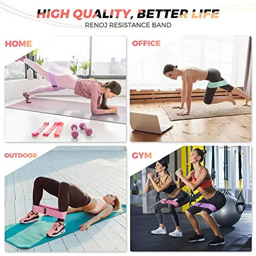 Exercise Workout Resistance Bands | 3 Levels Resistant Bands for Legs and Butt Renoj