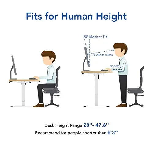 FLEXISPOT Standing Desk | Electric Stand Up Desk 55" x 28" - Gray Frame/White Top FLEXISPOT