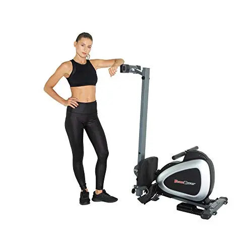 Fitness Reality Magnetic Rowing Machine with Bluetooth Workout Tracking Built-In Fitness Reality