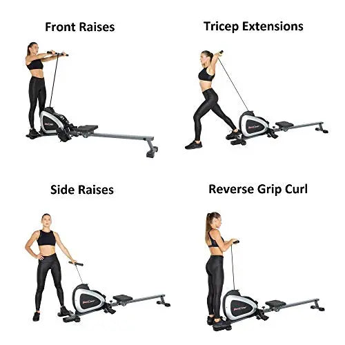 Fitness Reality Magnetic Rowing Machine with Bluetooth Workout Tracking Built-In Fitness Reality