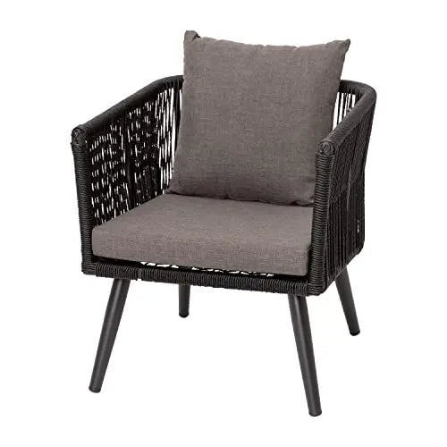 Flash Furniture | Patio Furniture Conversation Set - Black/Gray Flash Furniture
