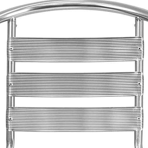 Flash Furniture Aluminum Chairs | Indoor-Outdoor Stack Chairs - Silver Flash Furniture