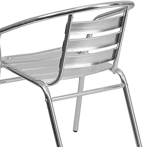 Flash Furniture Aluminum Chairs | Indoor-Outdoor Stack Chairs - Silver Flash Furniture