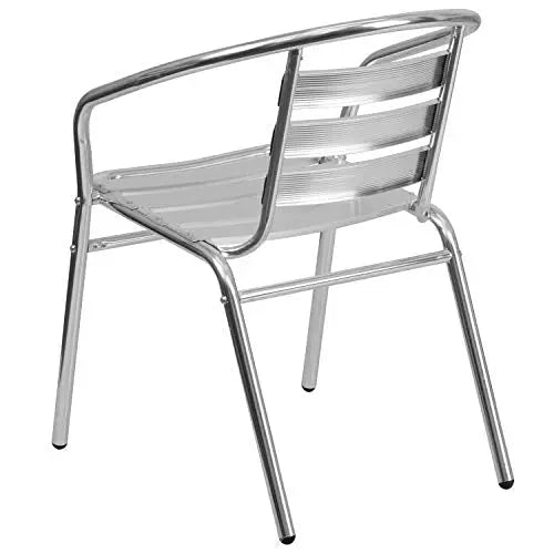 Flash Furniture Aluminum Chairs | Indoor-Outdoor Stack Chairs - Silver Flash Furniture