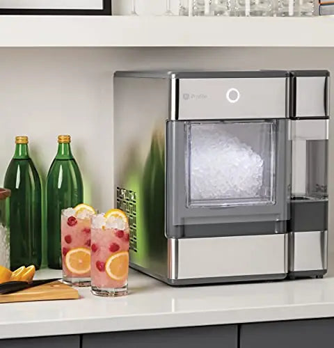 GE Profile Opal | Countertop Nugget Ice Maker with Side Tank - Stainless Steel Finish GE