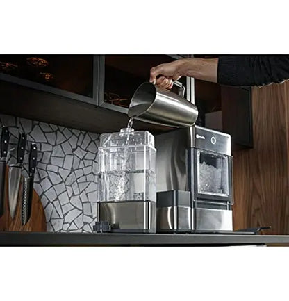 GE Profile Opal | Countertop Nugget Ice Maker with Side Tank - Stainless Steel Finish GE