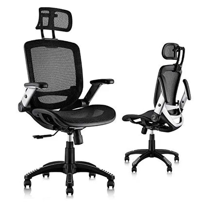 Gabrylly Ergonomic Office Chair | High Back Swivel Mesh Chair - Black GABRYLLY
