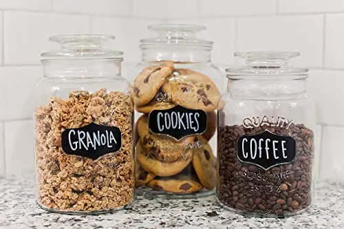 Godinger Airtight Glass Canisters, Set of 3 Containers with Lids