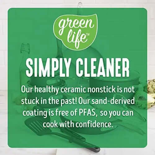 GreenLife Classic Pro Healthy Ceramic Nonstick Cookware 12-Piece Set - Light Gray GreenLife
