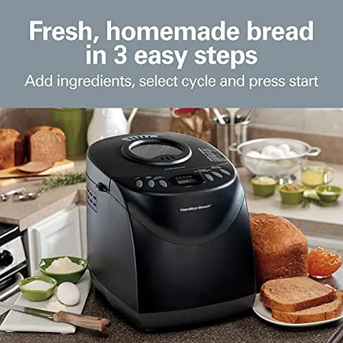 Hamilton Beach Bread Maker Machine, 12 Settings - Black Hamilton Beach