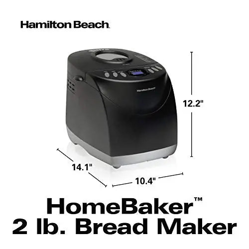 Hamilton Beach Bread Maker Machine, 12 Settings - Black Hamilton Beach