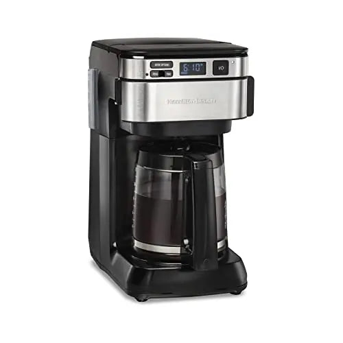 Hamilton Beach Programmable Coffee Maker, 12 Cups, Front Access Easy Fill, Pause & Serve, 3 Brewing Options, Black (46310) Hamilton Beach
