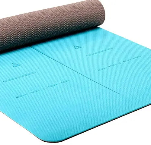 Heathyoga Eco Friendly Non Slip Yoga Mat, SGS Certified TPE Material - 72"x 26", Thickness 1/4" Heathyoga