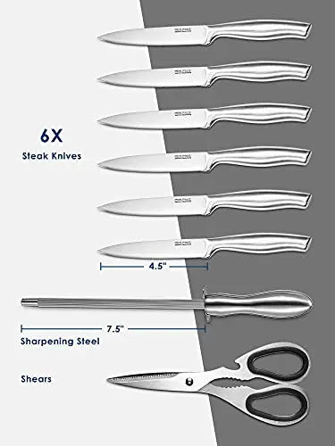 High Carbon Stainless Steel Kitchen Knife Set | 17 PC Chef Knife Set N\C