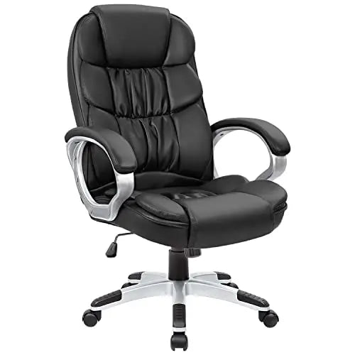 Homall Office Chair | Ergonomic Swivel Chair, PU Leather - Black Homall