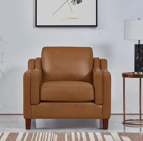 Hydeline Bella 100% Leather Sofa and Chair Set - Cognac Hydeline