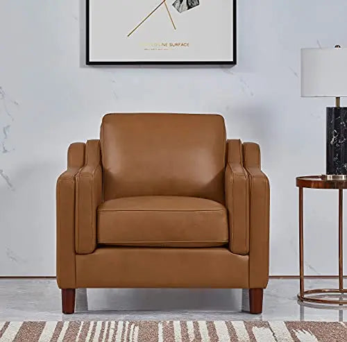 Hydeline Bella 100% Leather Sofa, Loveseat and Chair Set - Cognac Hydeline