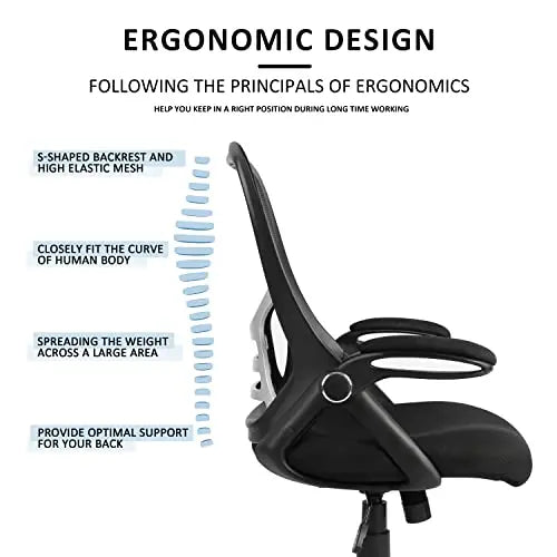 Hylone Ergonomic Office Chair | Comfortable Mesh Swivel Chair - Black HYLONE