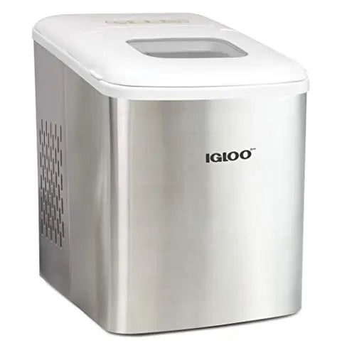 Igloo Ice Maker With Scoop and Basket - Stainless Steel White Igloo