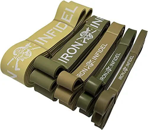 Iron Infidel Pull Up Assistance Bands - Weightlifting, Training, Powerlifting, Stretch, Crossfit WOD - 5 Band Set Iron Infidel