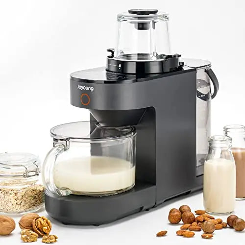 JOYOUNG Soy Oat Almond Milk Maker, Glass Blender with 8 Presets - Black JOYOUNG