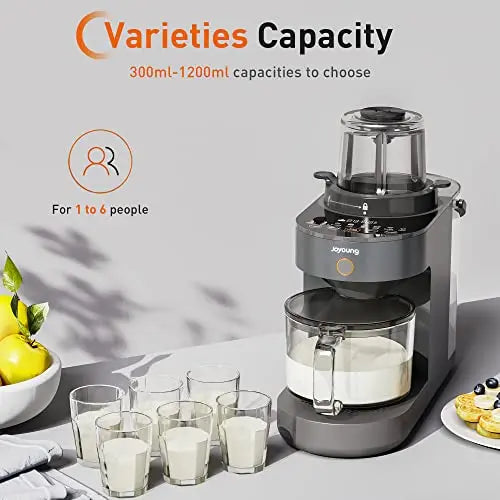 JOYOUNG Soy Oat Almond Milk Maker, Glass Blender with 8 Presets - Black JOYOUNG