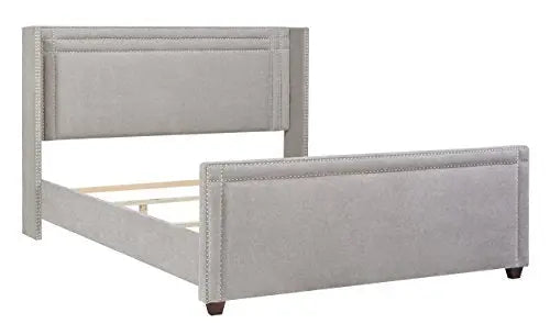 Jennifer Taylor Home Elle Modern Upholstered Platform Bed Frame - Silver Gray Jennifer Taylor Home