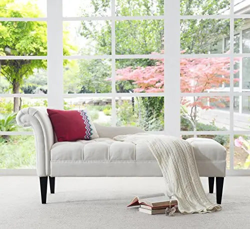 Jennifer Taylor Home Harrison Chaise Lounge - White Jennifer Taylor Home