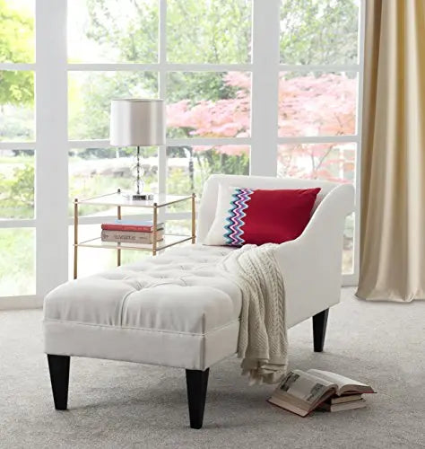 Jennifer Taylor Home Harrison Chaise Lounge - White Jennifer Taylor Home