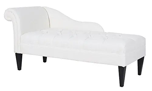 Jennifer Taylor Home Harrison Chaise Lounge - White Jennifer Taylor Home