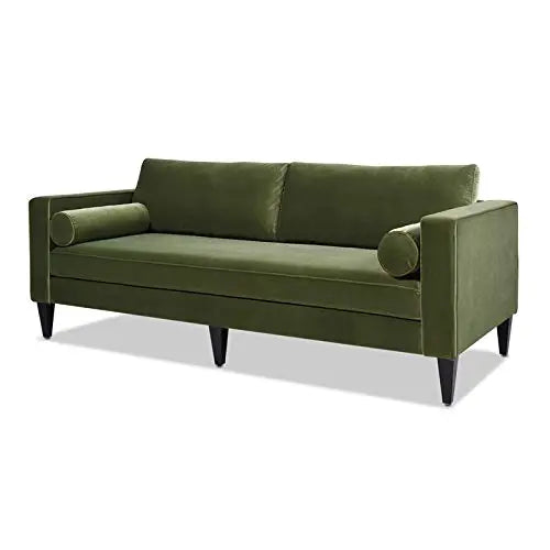 Jennifer Taylor Home Nicholi Lawson Velvet Modern Sofa - Olive Green Jennifer Taylor Home