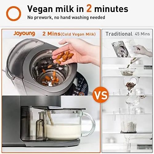 Joyoung Soy Almond Nut Based Milk Maker Machine XXL Glass Blender - Black JOYOUNG
