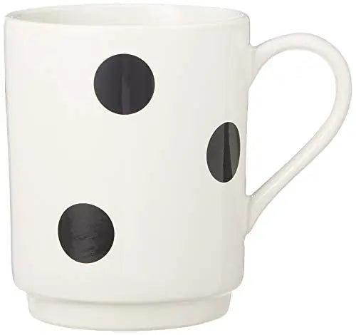 KATE SPADE Deco Dot Dinnerware 12-Piece Set | Polka Dot Plates and Mugs  - White Kate Spade New York