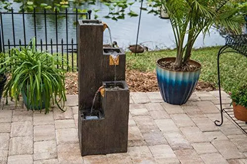 Kenroy Home Lincoln Water Fountain | Wood Grain Finish - 34" Kenroy Home