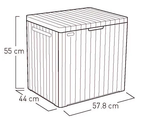 Keter Storage City 30 Gallon Resin Deck Box - Brown Keter