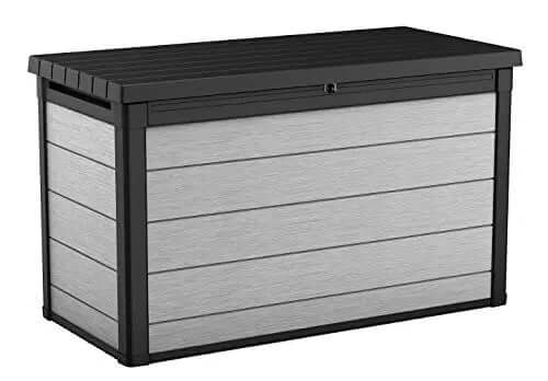 Keter Storage Denali 200 Gallon Resin Large Outdoor Deck Box Storage - Grey/Black Keter