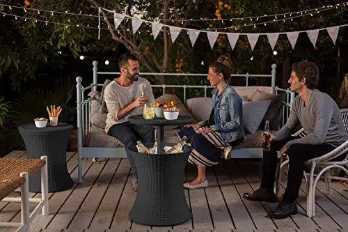 Keter Table Pacific Cool Bar Outdoor Drink Cooler - Dark Grey Keter