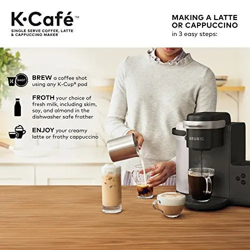 Keurig K-Cafe Single-Serve K-Cup Coffee Latte and Cappuccino Maker - Dark Charcoal Keurig