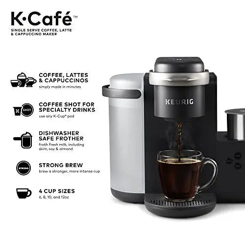 Keurig K-Cafe Single-Serve K-Cup Coffee Latte and Cappuccino Maker - Dark Charcoal Keurig