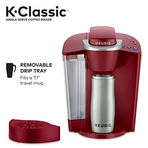 Keurig K-Classic Coffee Maker | Single Serve K-Cup Pod Coffee Brewer, 6 to 10 Oz - Red Keurig