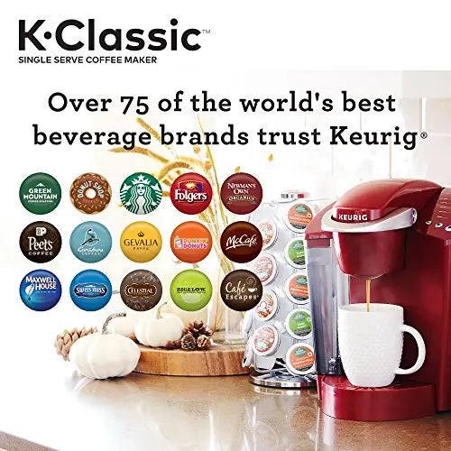 Keurig K-Classic Coffee Maker | Single Serve K-Cup Pod Coffee Brewer, 6 to 10 Oz - Red Keurig