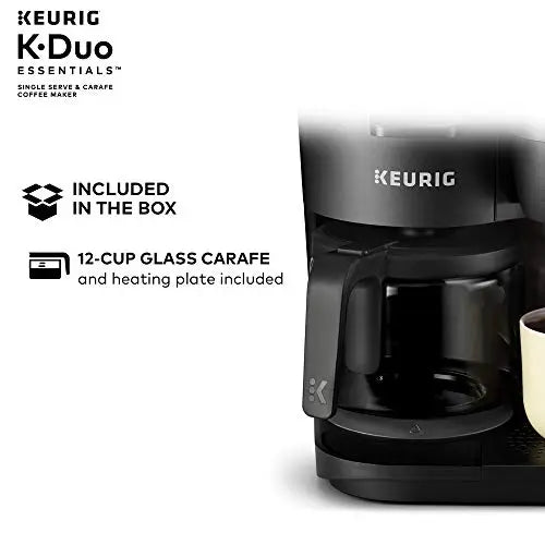 Keurig K-Duo Coffee Maker, Single Serve + 12-Cup Coffee Brewer - Black Keurig