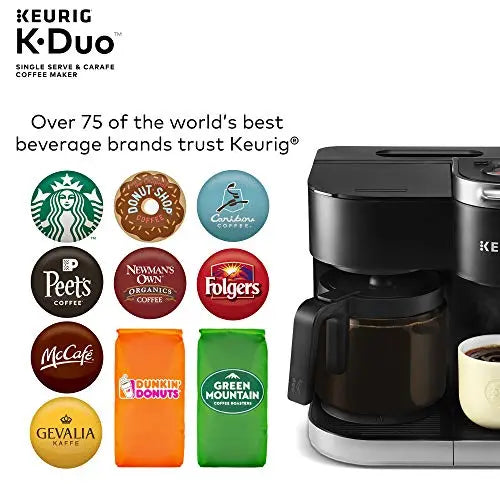 K-Duo Essentials Single Serve K-Cup Pod & Carafe Coffee Maker, Black,  NEW