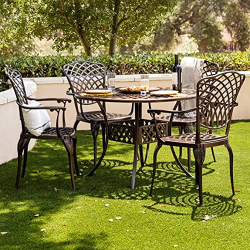 Kinger Home 5-Piece Patio Dining Set for 4 - Bronze Kinger Home