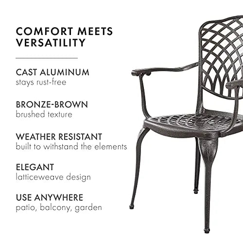 Kinger Home 5-Piece Patio Dining Set for 4 - Bronze Kinger Home