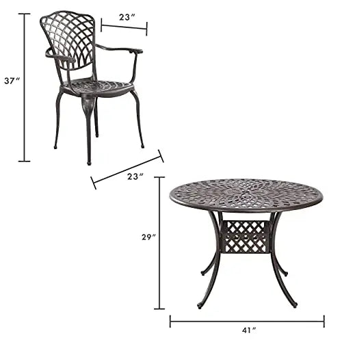 Kinger Home 5-Piece Patio Dining Set for 4 - Bronze Kinger Home